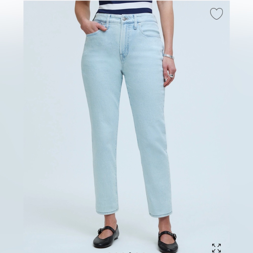 Madewell Curvy Petite Perfect Vintage Light Wash Blue Textured Jean NWOT SZ 31P